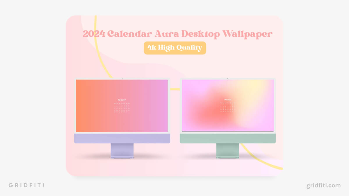 Calendar Desktop Aura Wallpaper