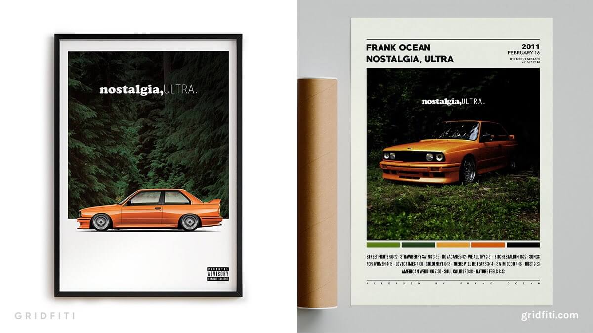 Frank Ocean's Nostalgia Ultra Car Artwork