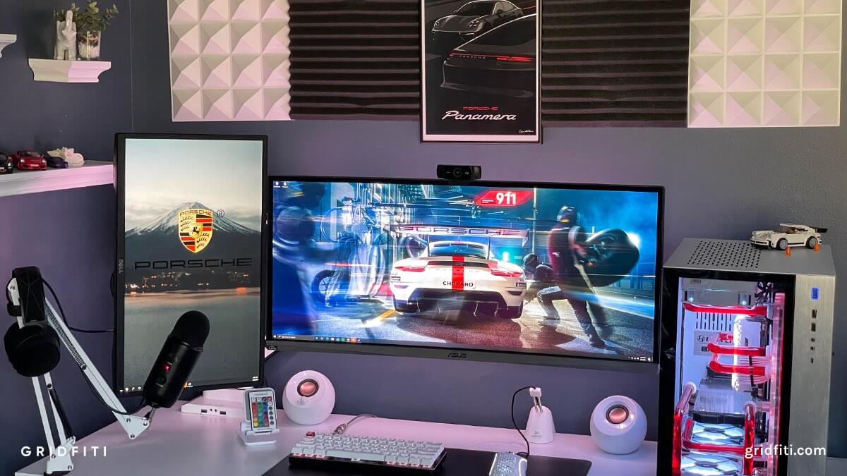 Porsche-Themed Desk Setup