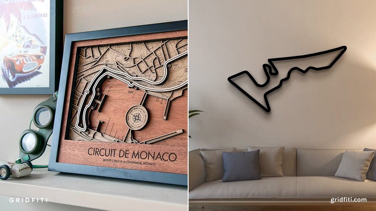 F1 Track Wall Art – Wooden & Vinyl