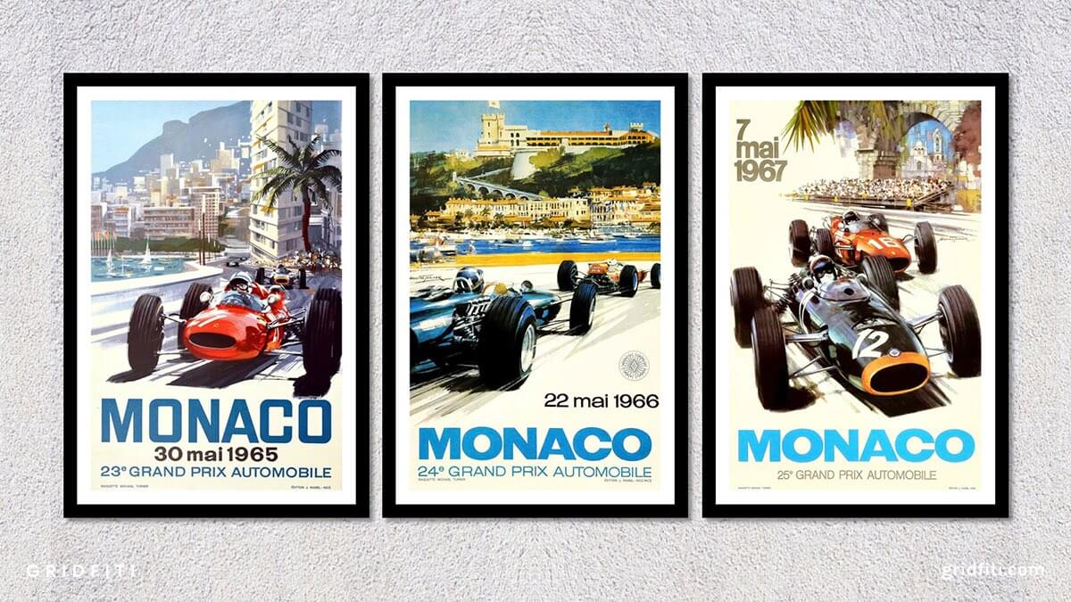 Wall Art Print, 1966 MONACO Grand Prix Racing