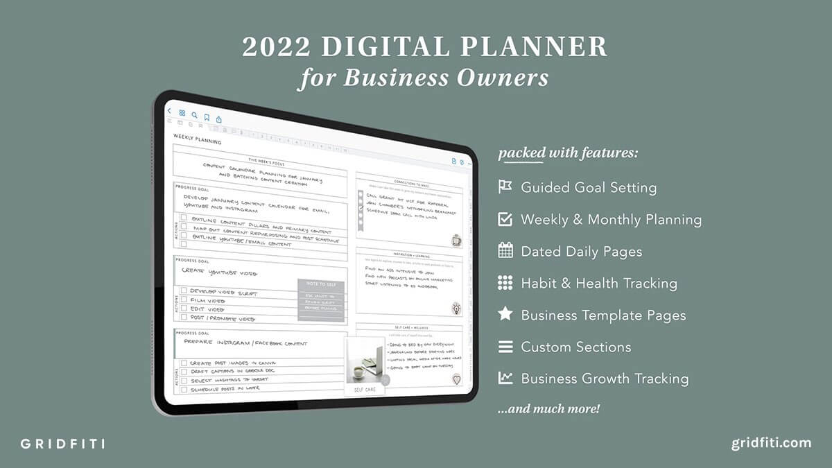 GoodNotes Digital Business Planner Templates