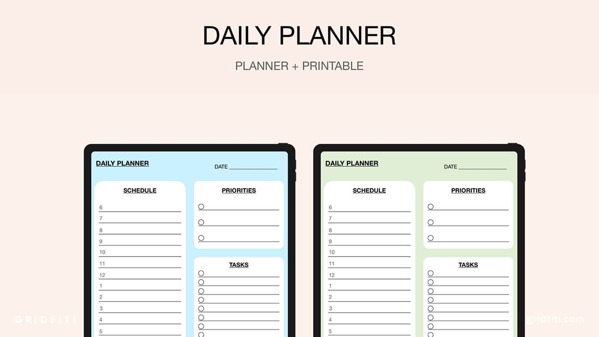 GoodNotes Daily Planner Template