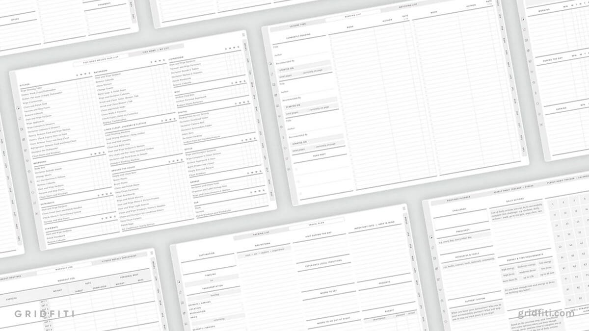 Goal Setting Life Planner GoodNotes Template