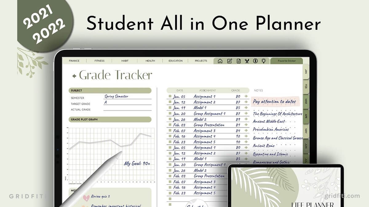 GoodNotes Student Planner Template