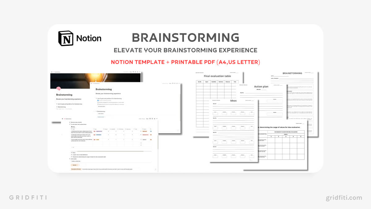 Brainstorming Notion Template