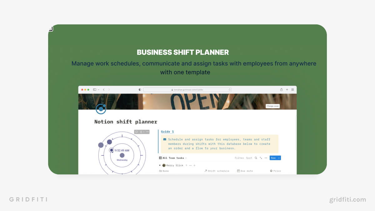 Notion Shift Business Planner