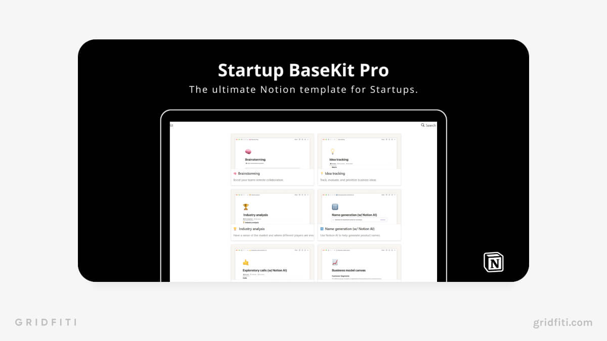 Notion Startup BaseKit