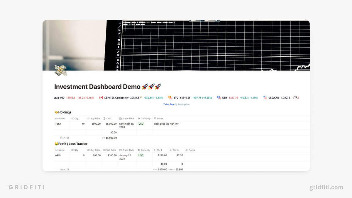 Free Notion Investment Template