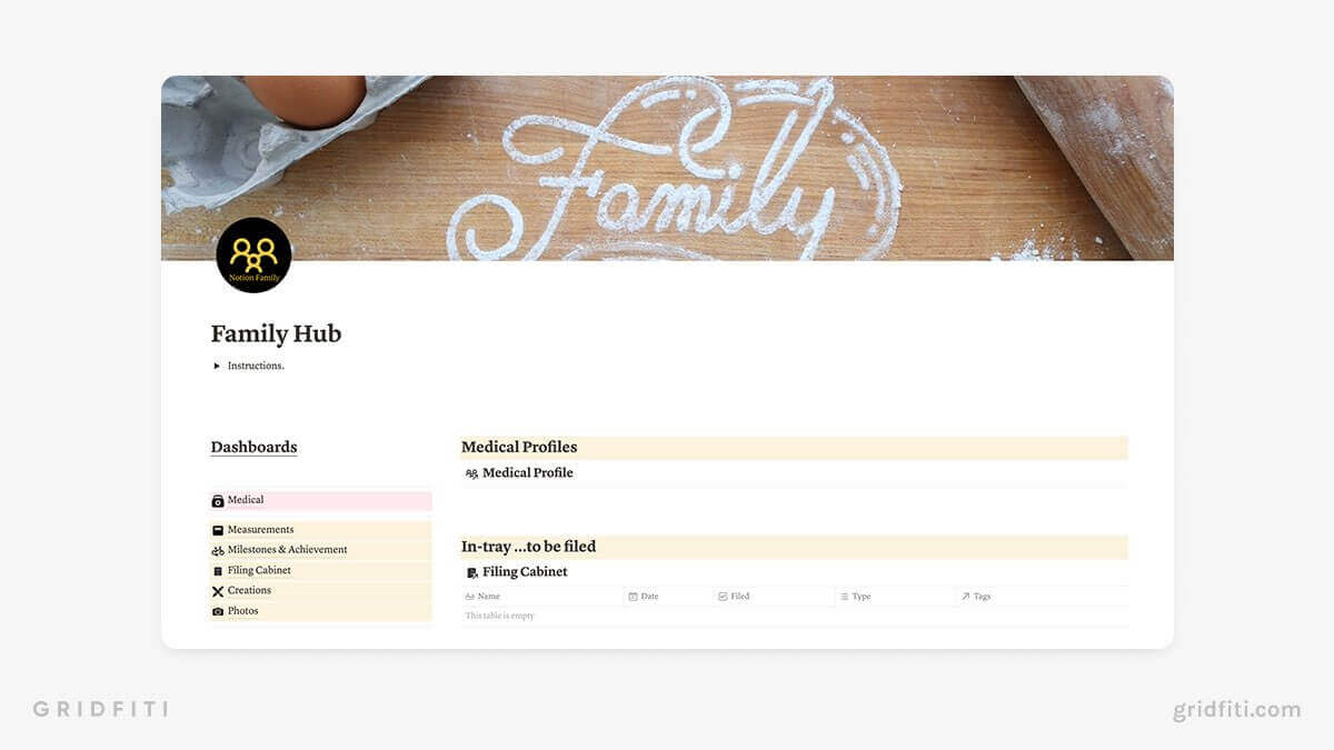 Free Notion Family Template