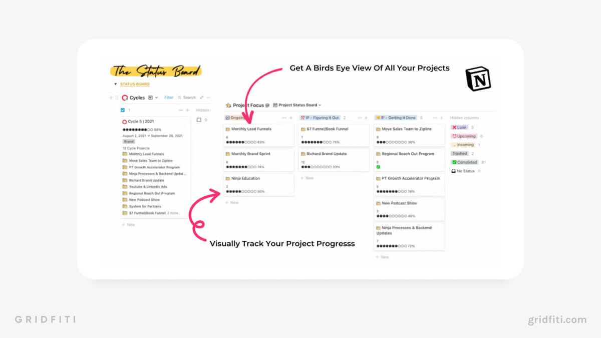 Daily GTD Management Notion Template