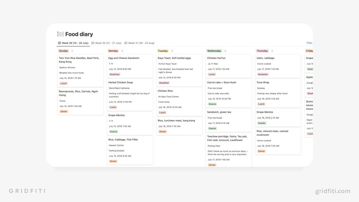 Meal Planner  Notion Template