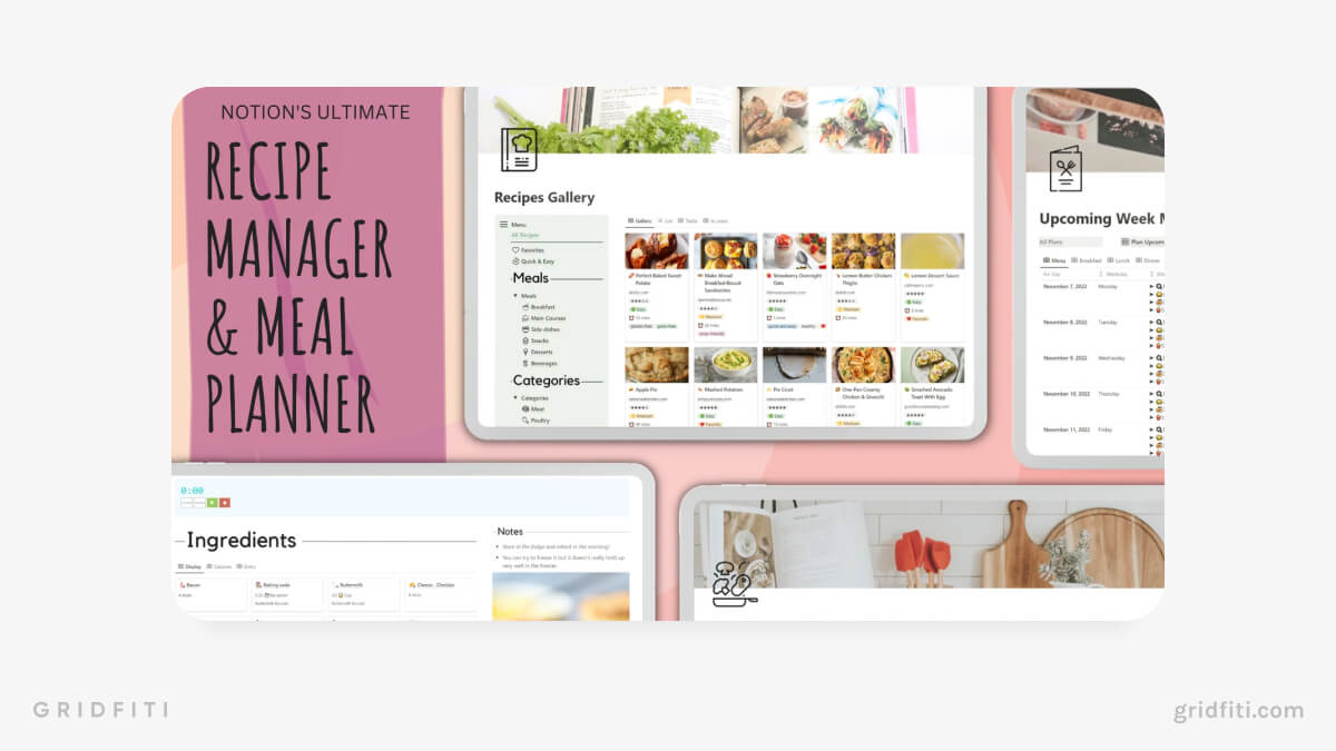 Notion Ultimate Recipe Manager and Meal Planner