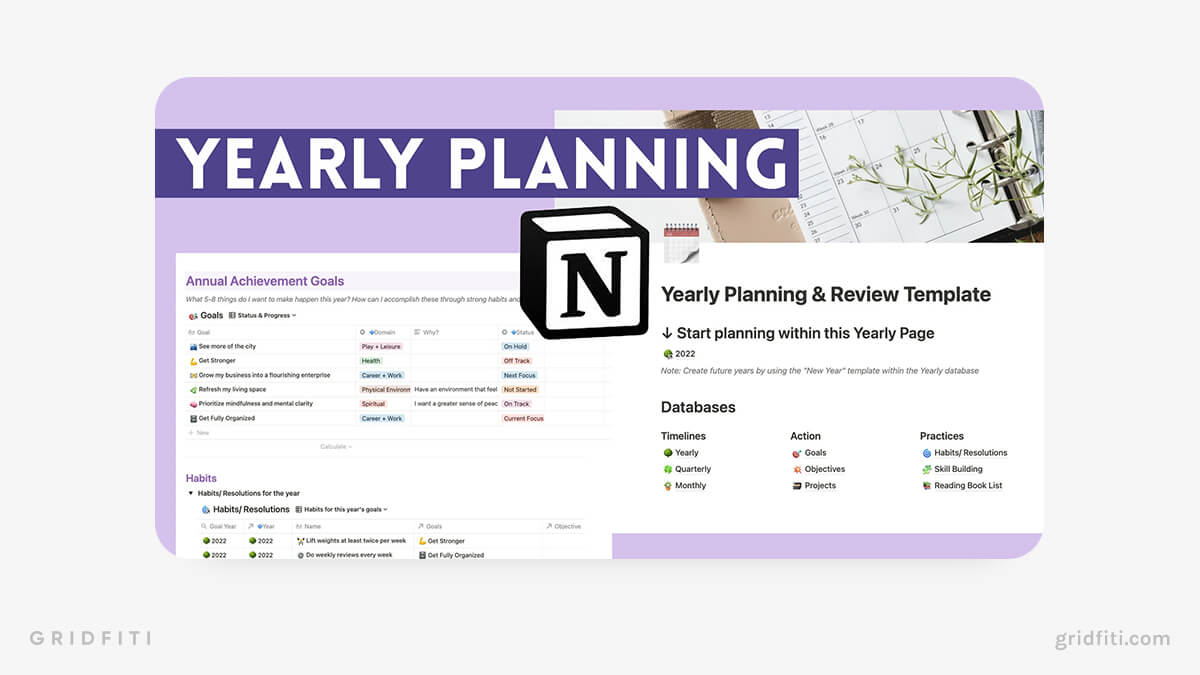 Yearly Planning & Review Notion Template
