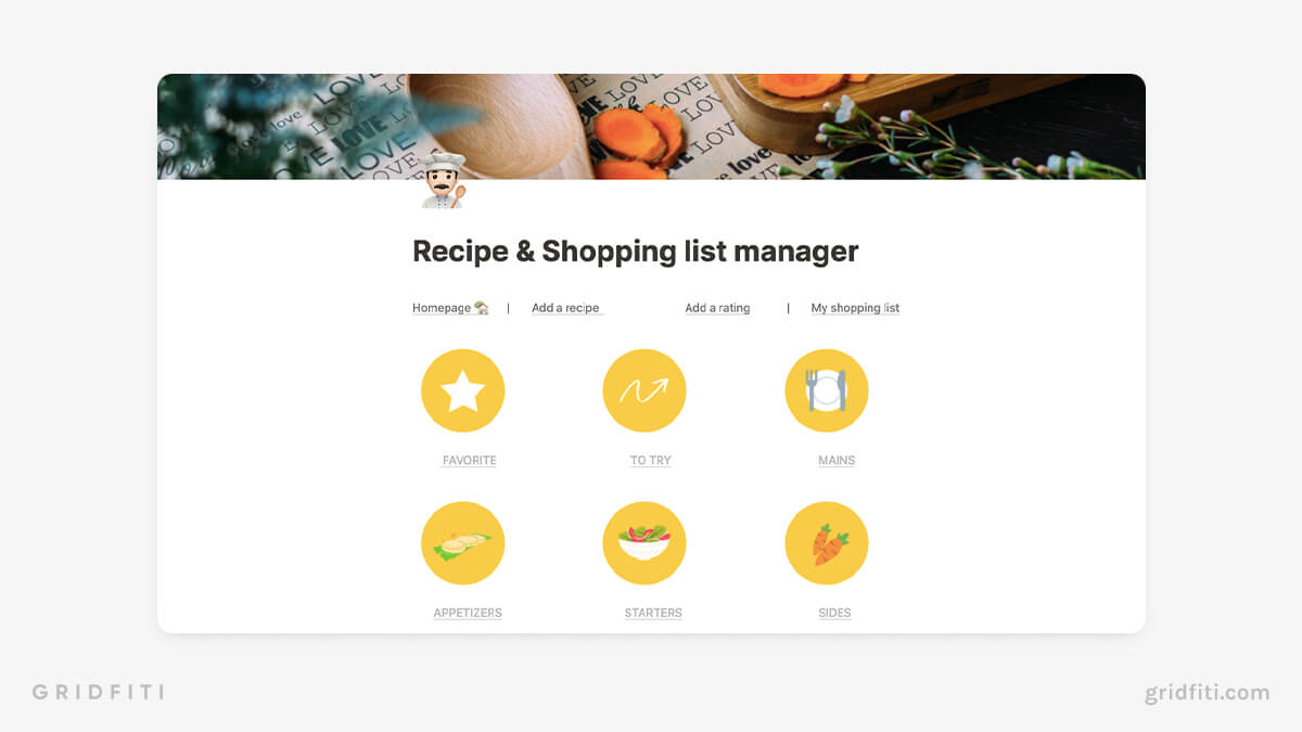 Notion Recipe Template Manager