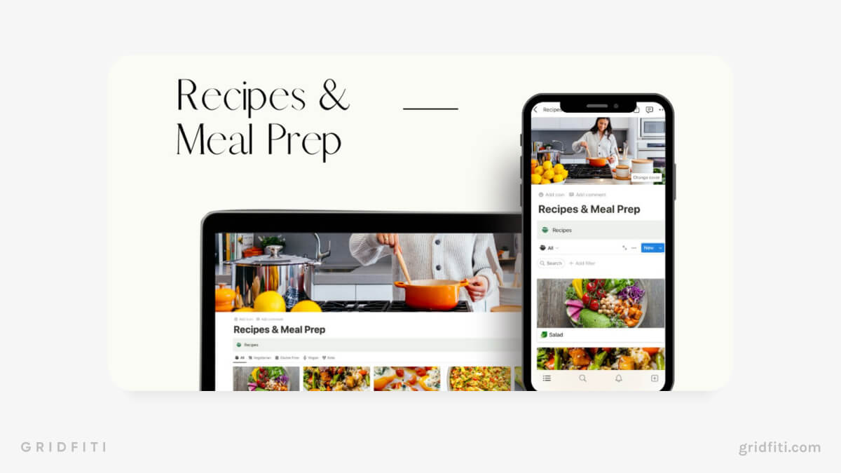Recipes & Meal Prep Template
