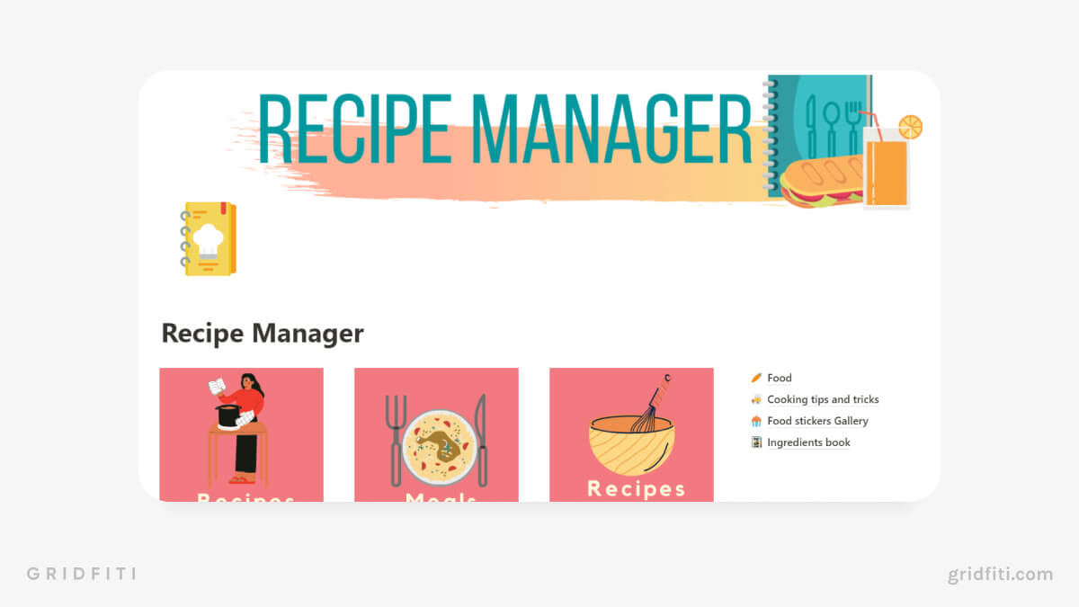 Visual Notion Recipe Template