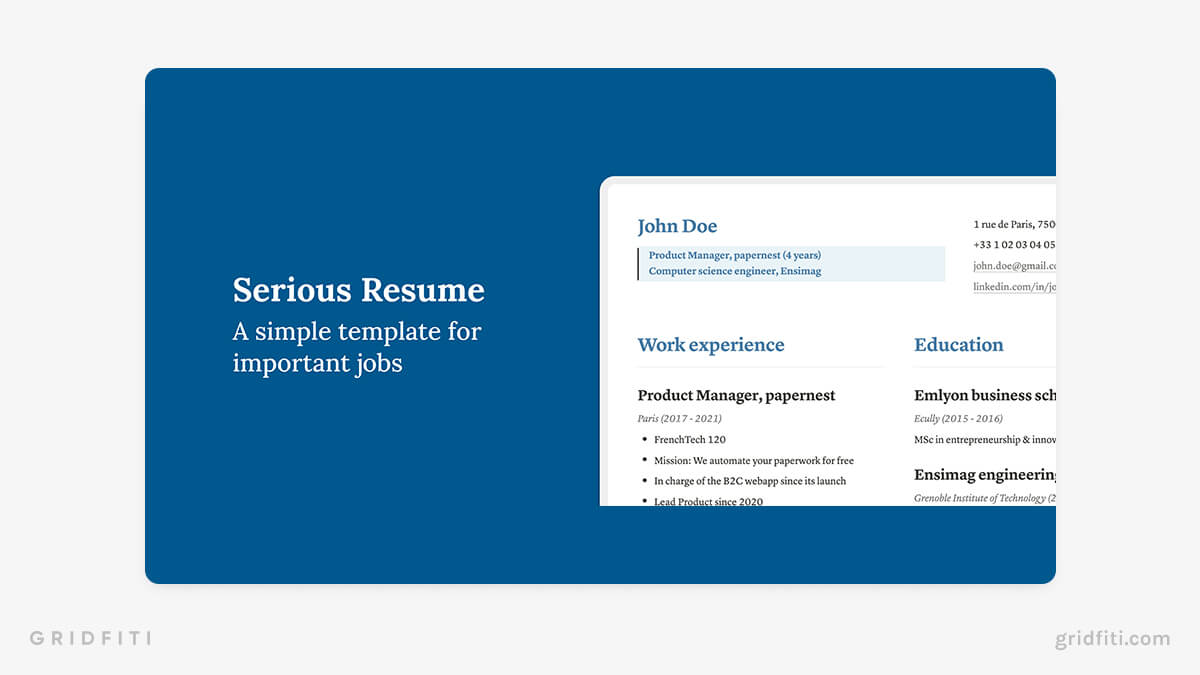 Notion Corporate Resume Template