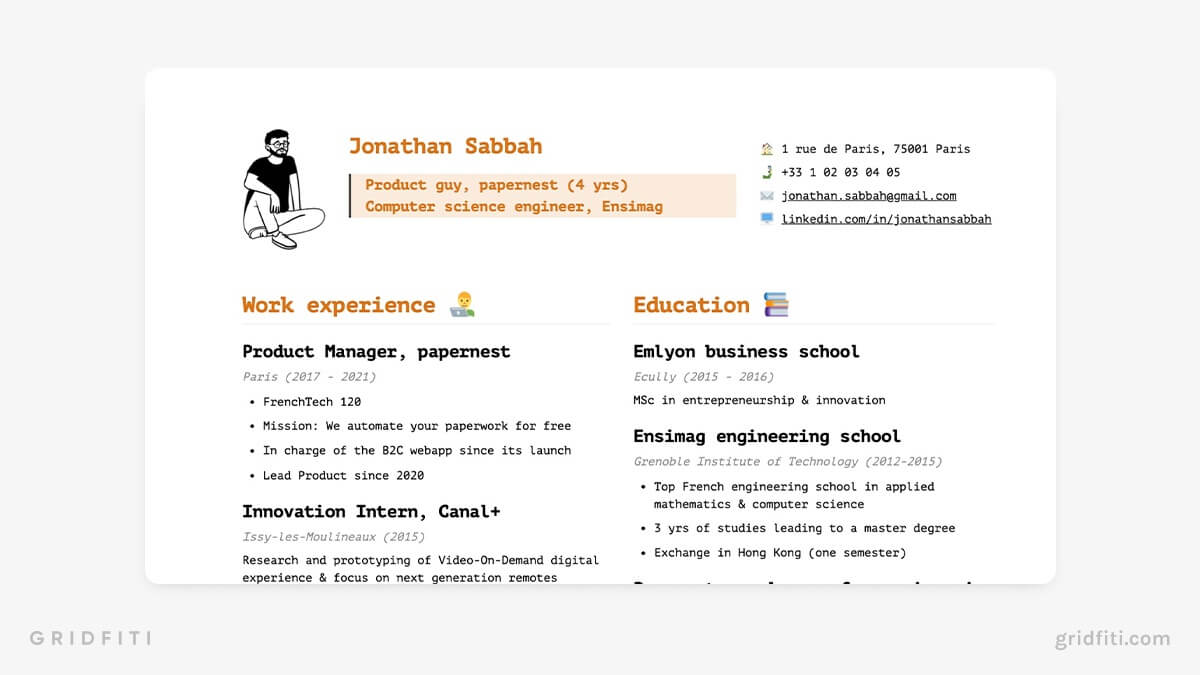 John Doe's CV  Notion Template