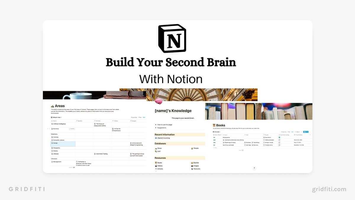 5+ Notion Second Brain & Brain Dump Templates (PARA Method & More)