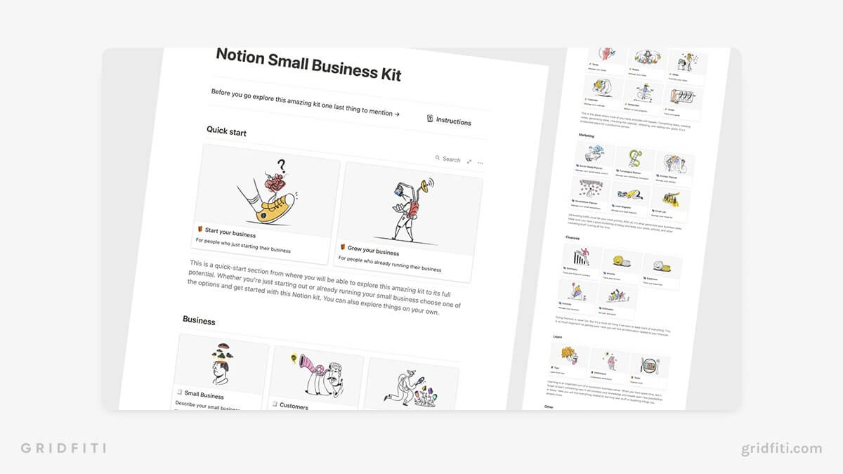 Notion Small Business Template Printable Word Searches