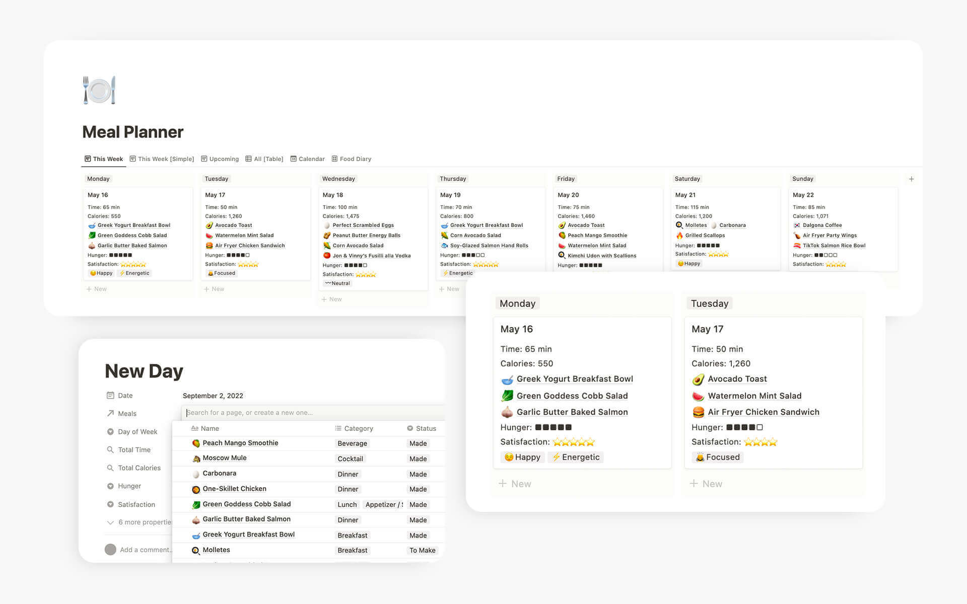 Notion Meal Planning Template