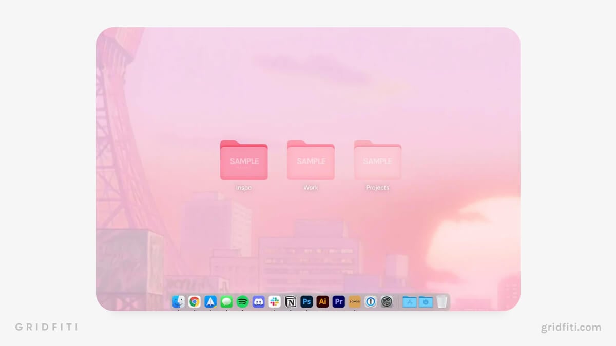 Pink Folder Icons