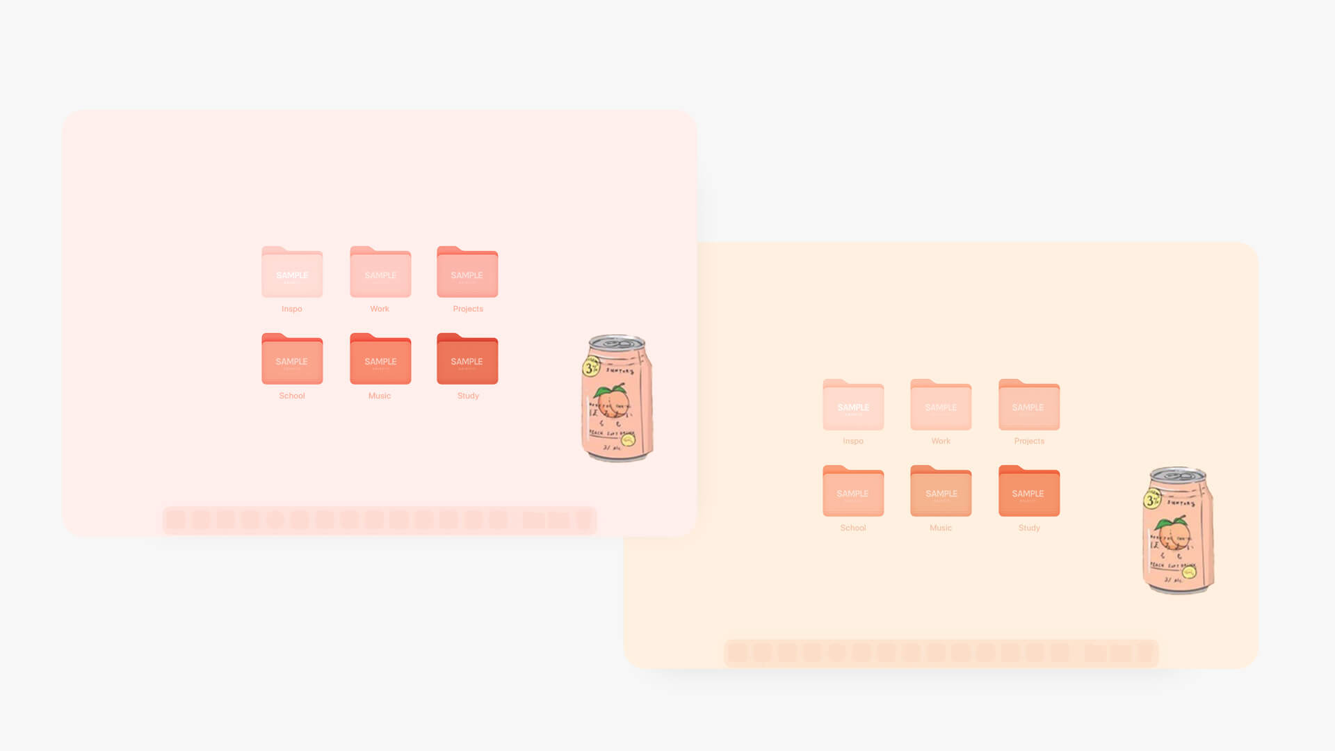 Peach Folder Icons