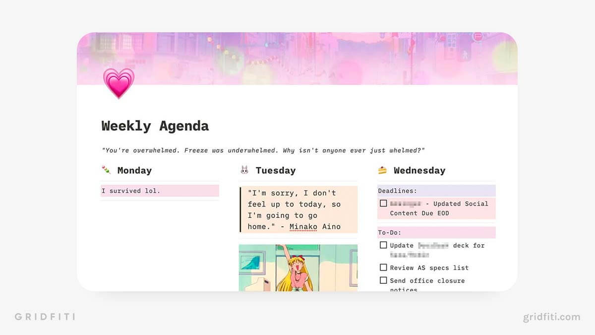 Bright Pastel Aesthetic Notion Template