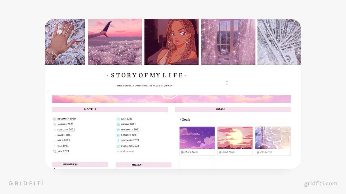 Pink Aesthetic Notion Themes