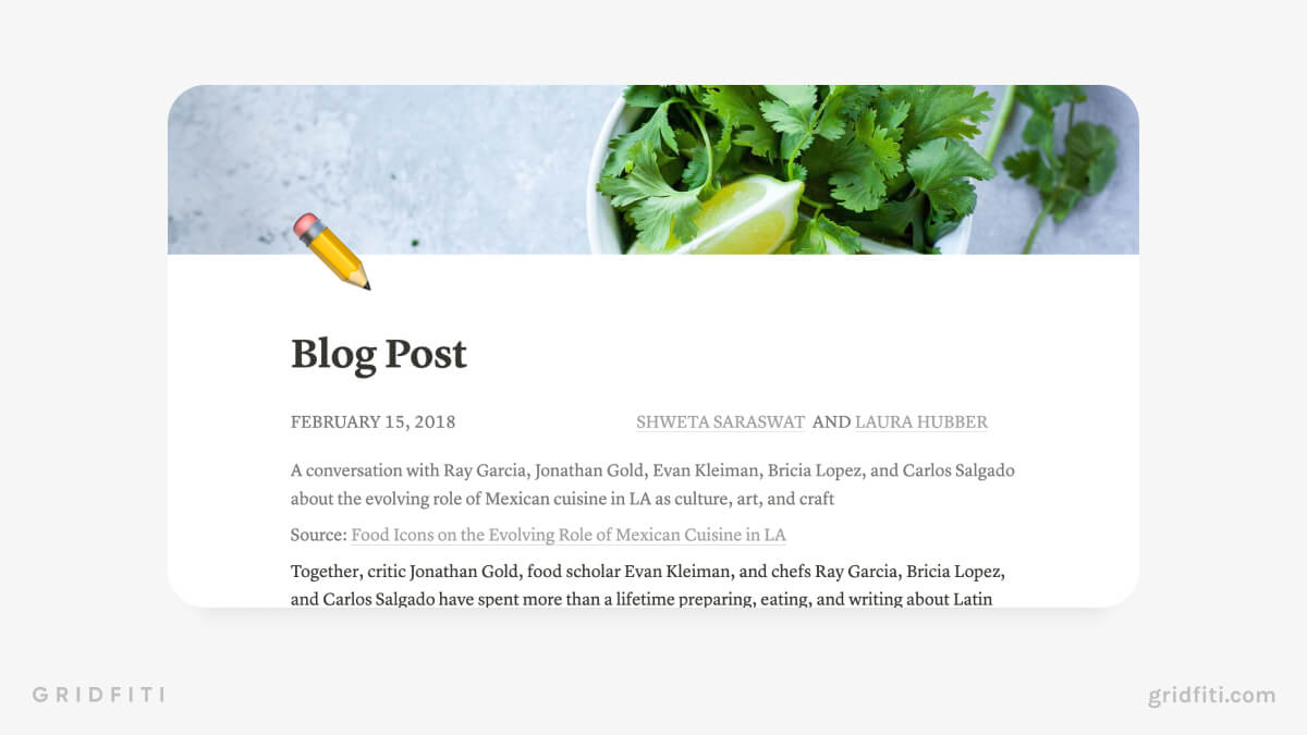 Blog Post Template for Notion