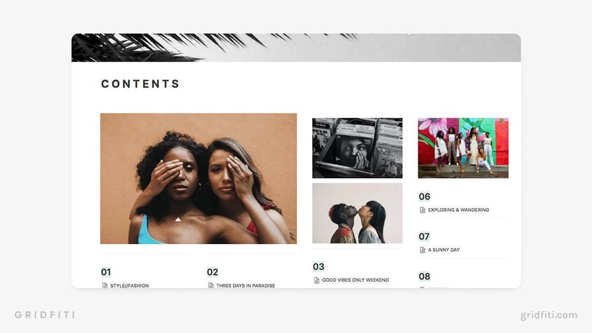Aesthetic Blogging Template for Notion