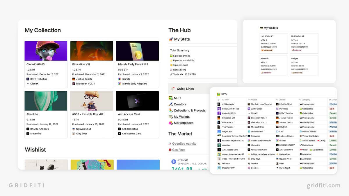 Notion NFT Tracker Template