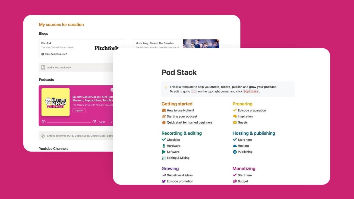Best Notion Podcast Templates
