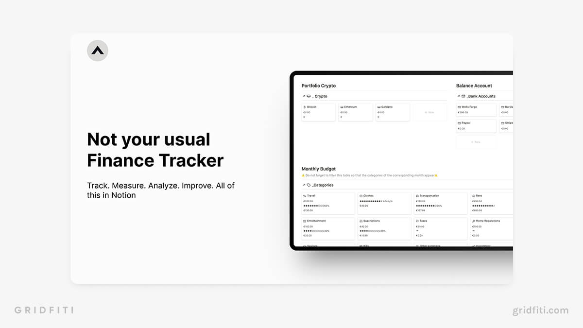 Notion Stocks & Crypto Template