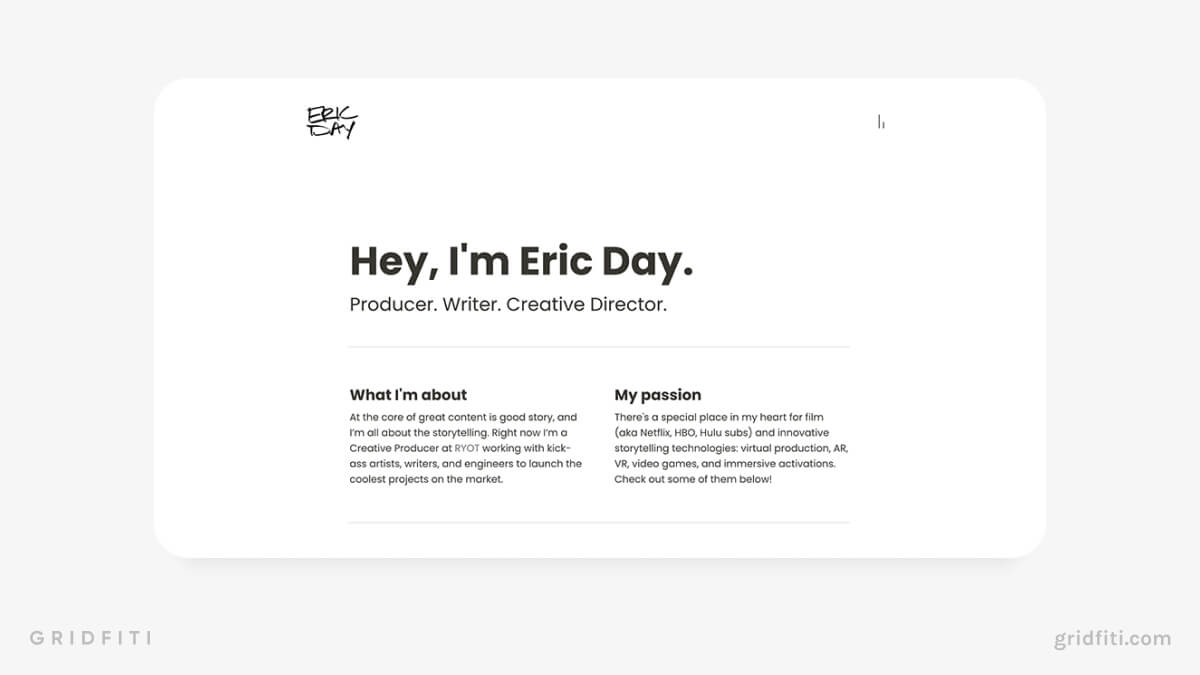 Notion Portfolio Website Example