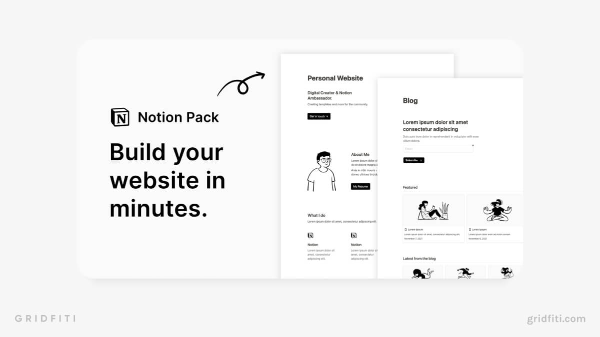 Basic Notion Website Template Pack