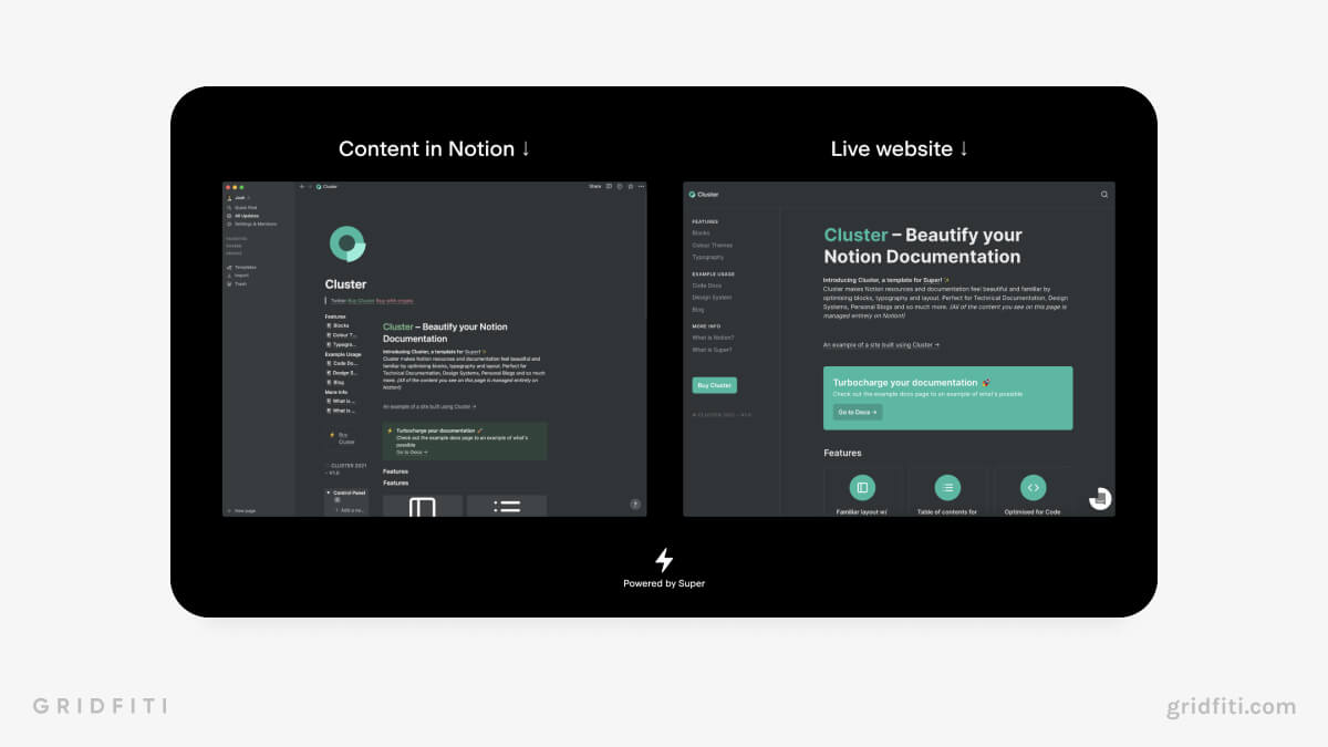 Notion Documentation Website Template