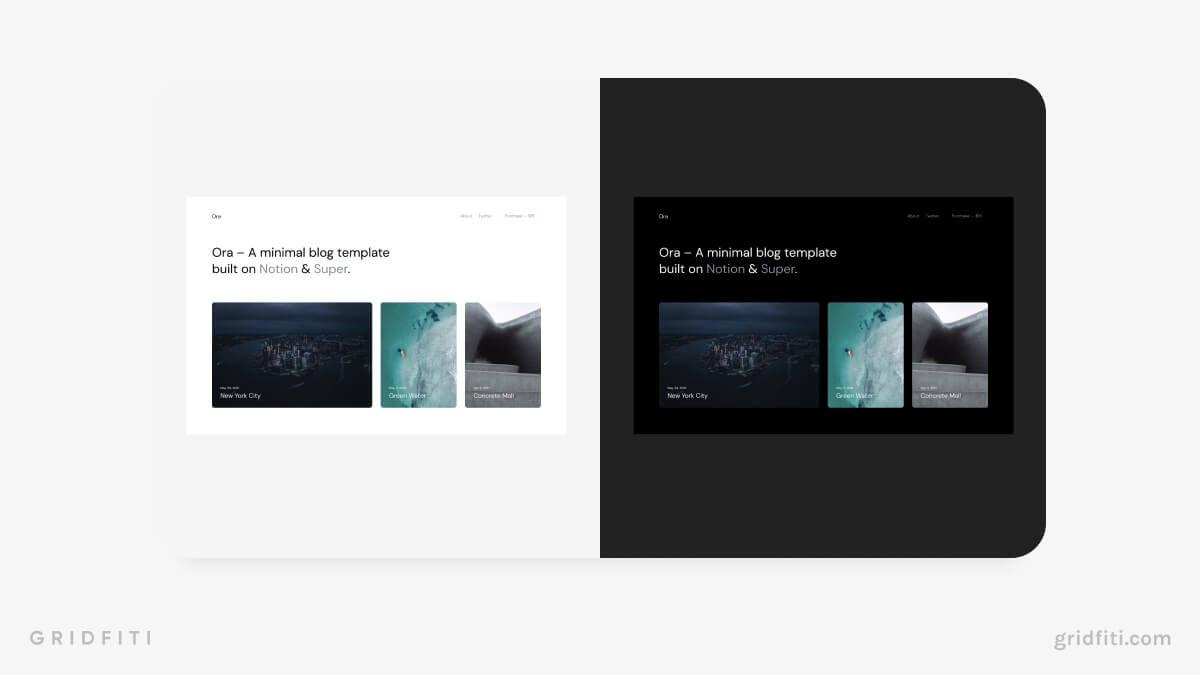 Minimal Blog Template for Notion & Super