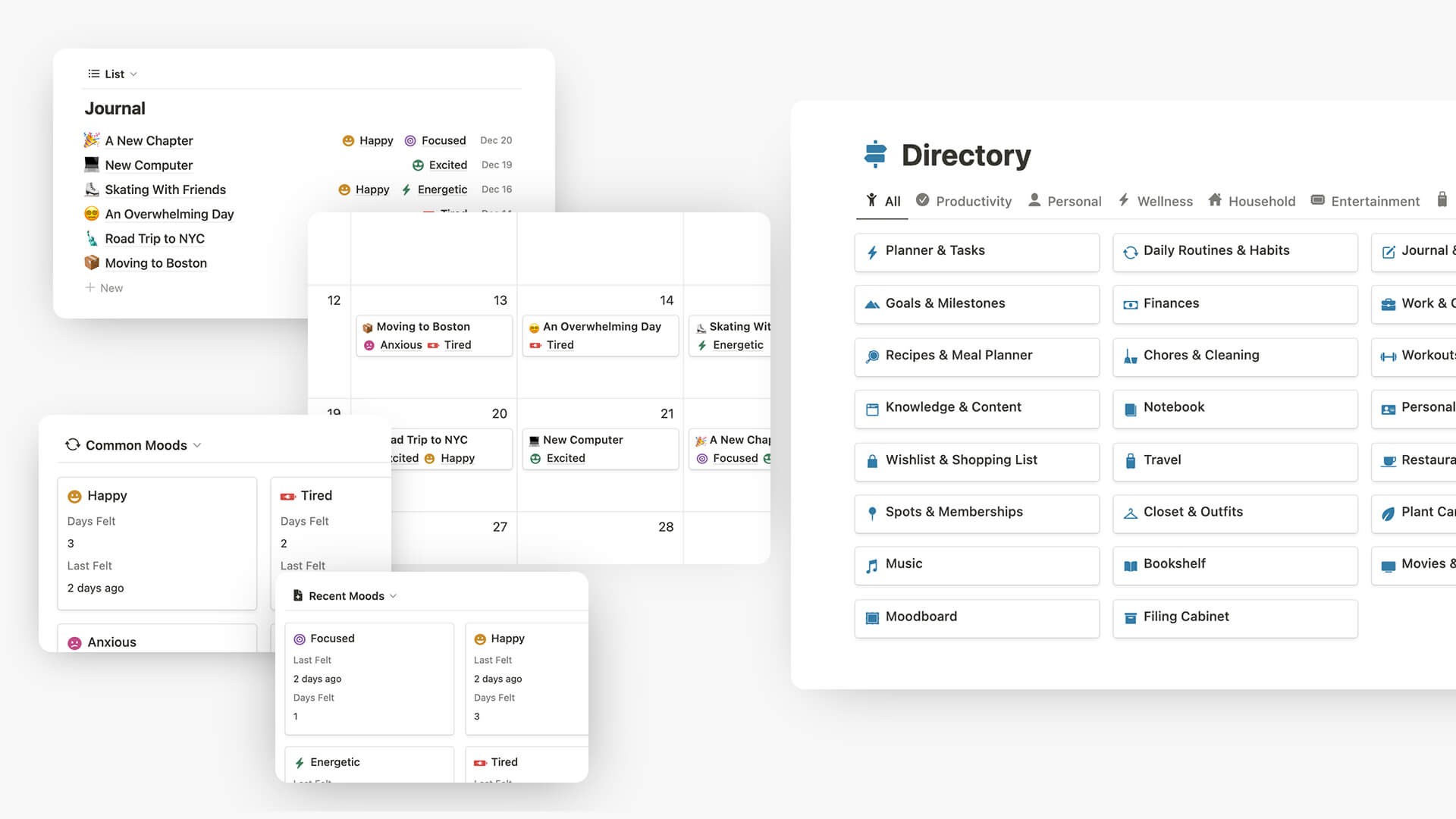 Notion Life & Mood Tracker Template