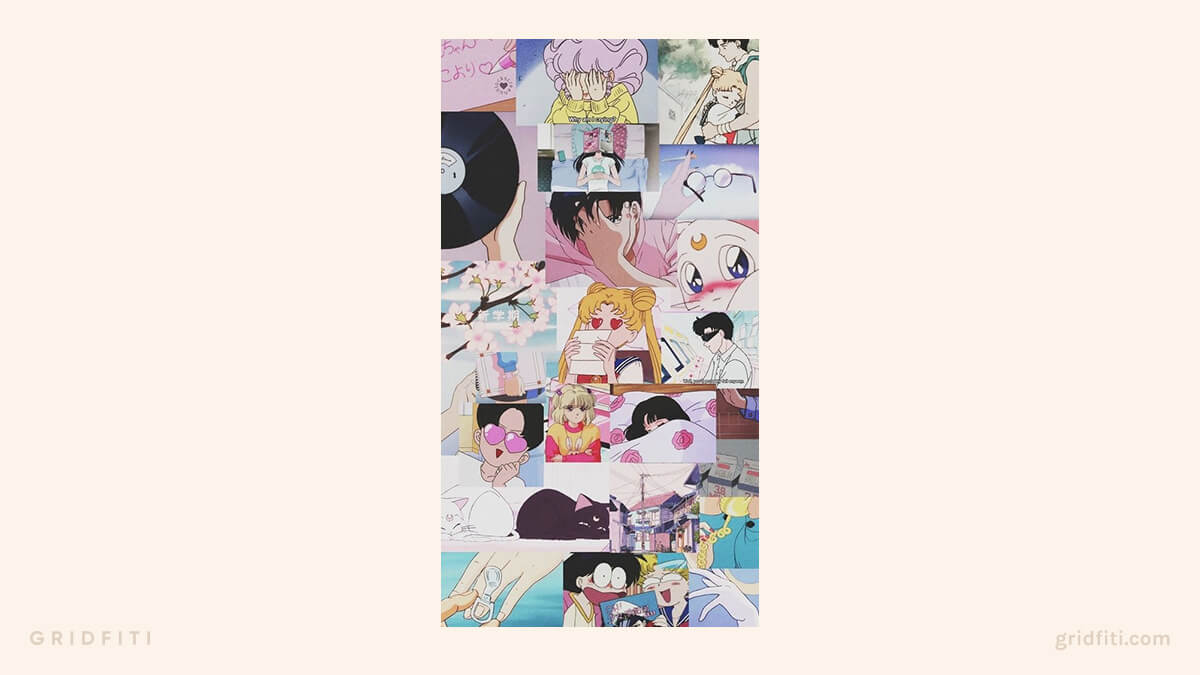 Sailor Moon Mobile Collage Wallpaper