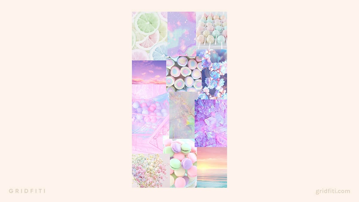 Pastel Aesthetic Mobile Collage Wallpaper