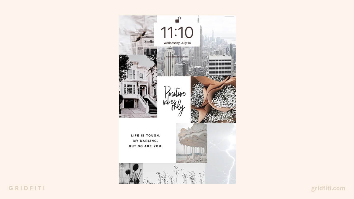 Black & White Aesthetic Collage iPad Wallpaper