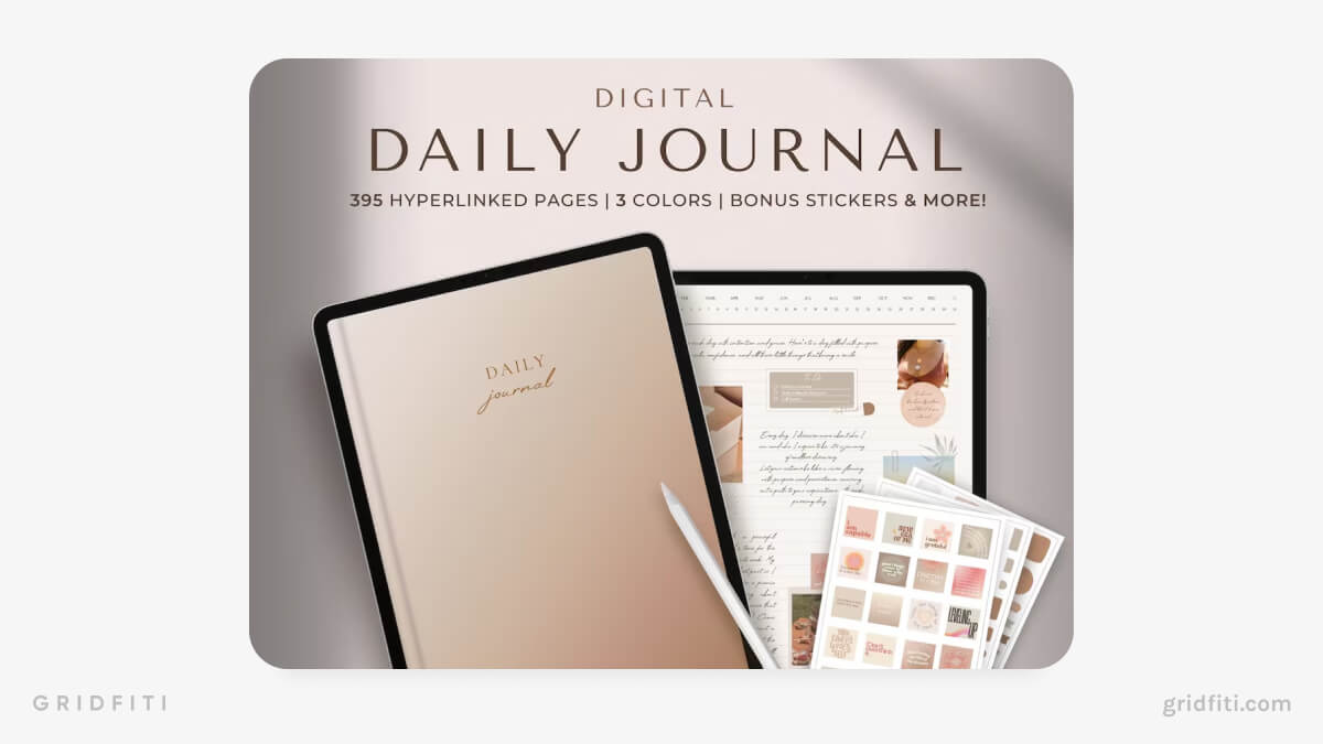 Boho Aesthetic Digital Journal Bundle