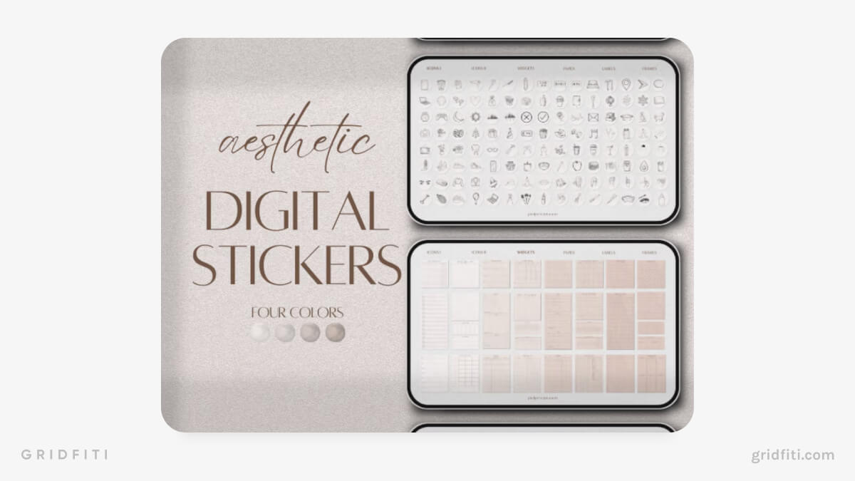 Feminine Aesthetic Digital Sticker Pack