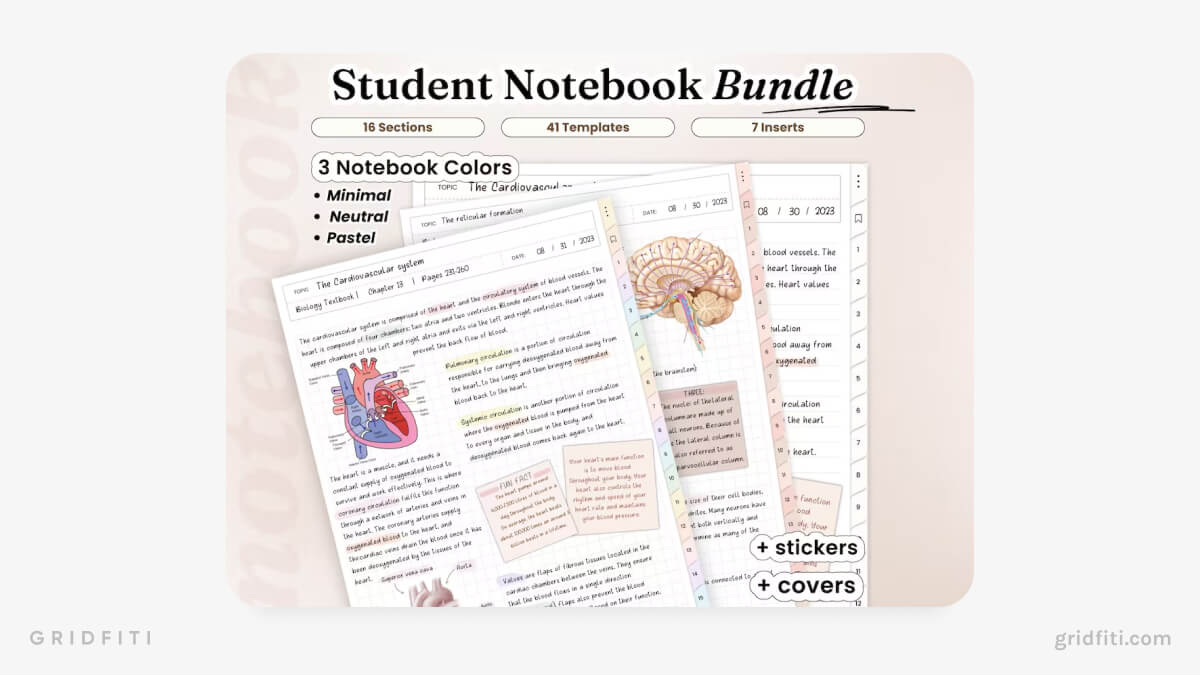 Student Notebook Bundle