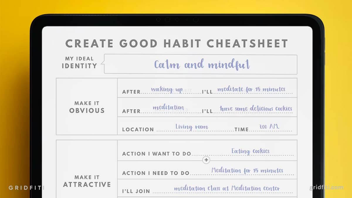 Atomic Habits Digital Planner, Goodnotes Planner, Create Good