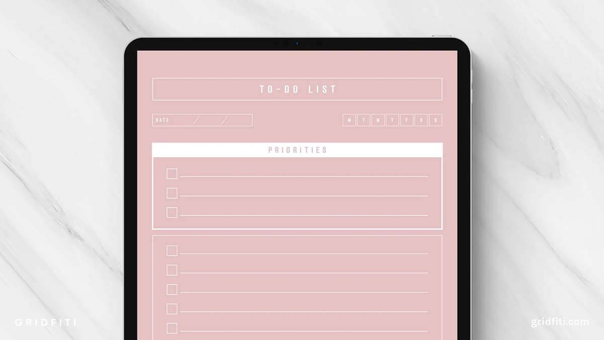 Pink Aesthetic Notability Template