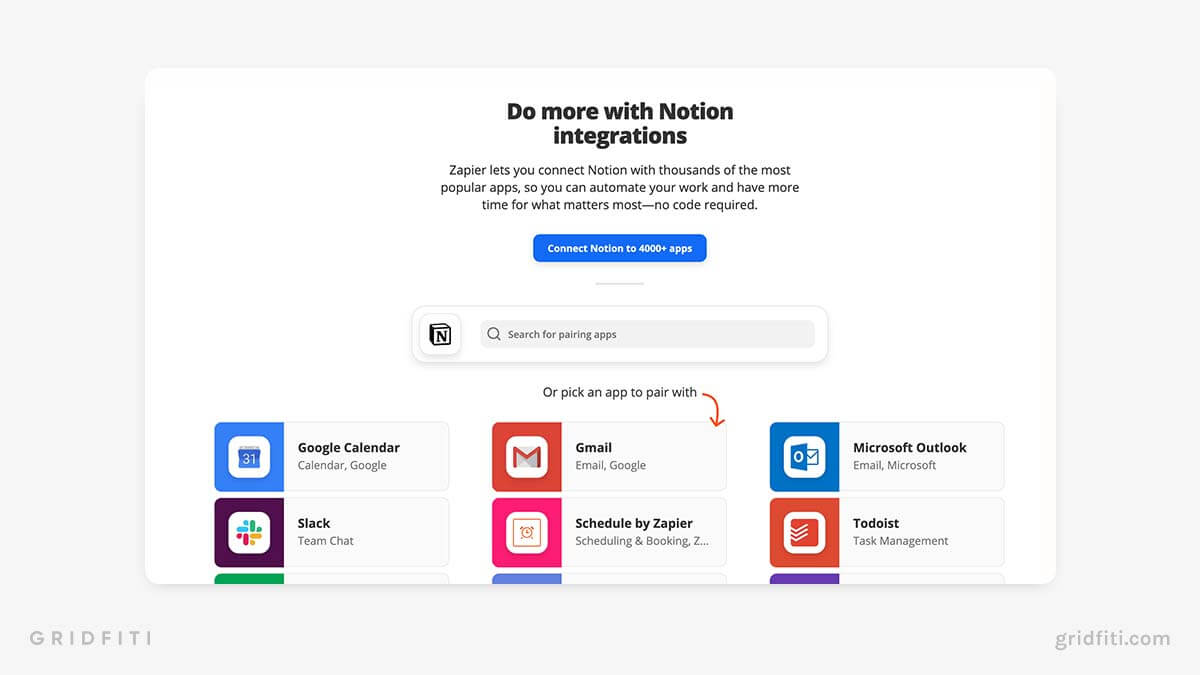 Zapier for Notion