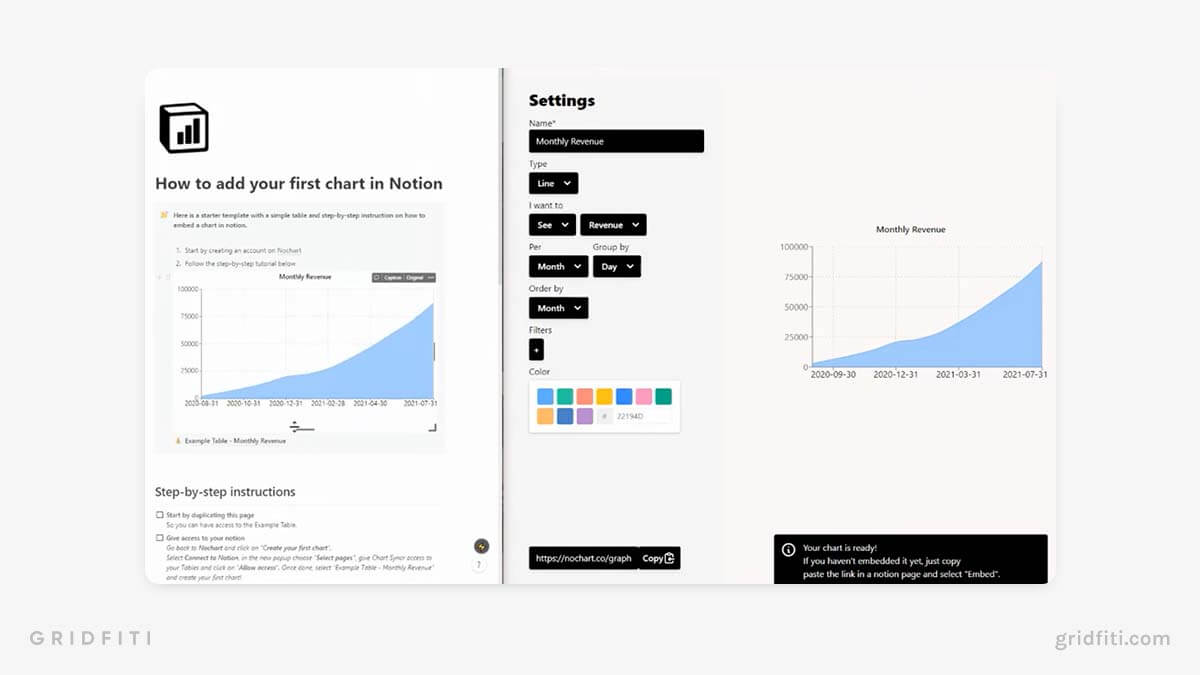 Notion Chart Embed Tool